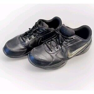 NIKE Air Court Men's Size 12 Leader Low Black Leather 429717-003 Walking Shoes